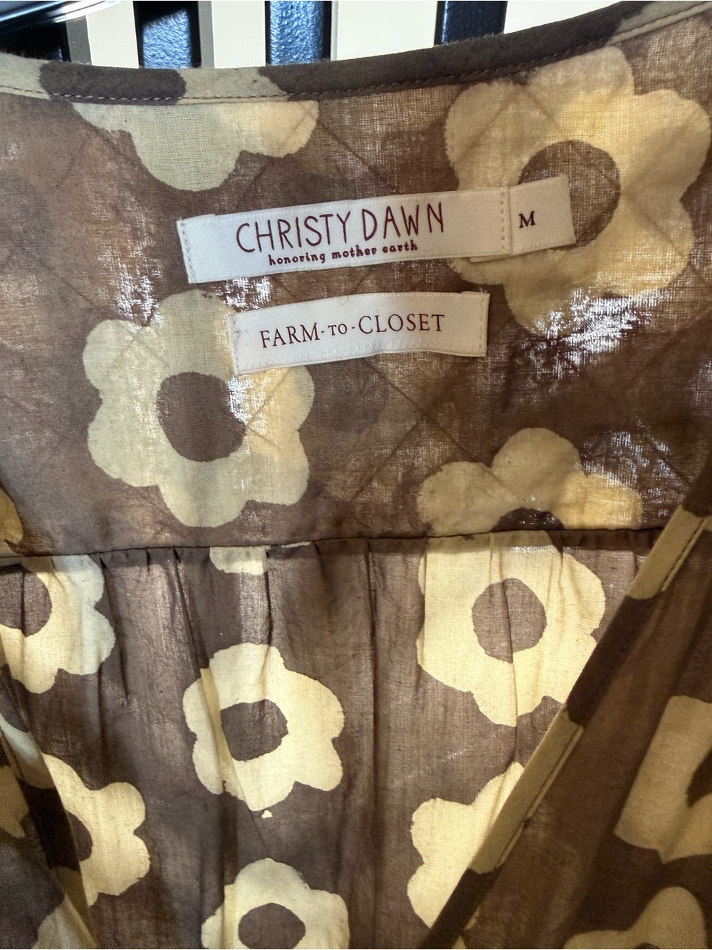 Christy Dawn The Dawn Dress Floral Tie-Waist Maxi Dress with Cream Flowers - Picture 4 of 4